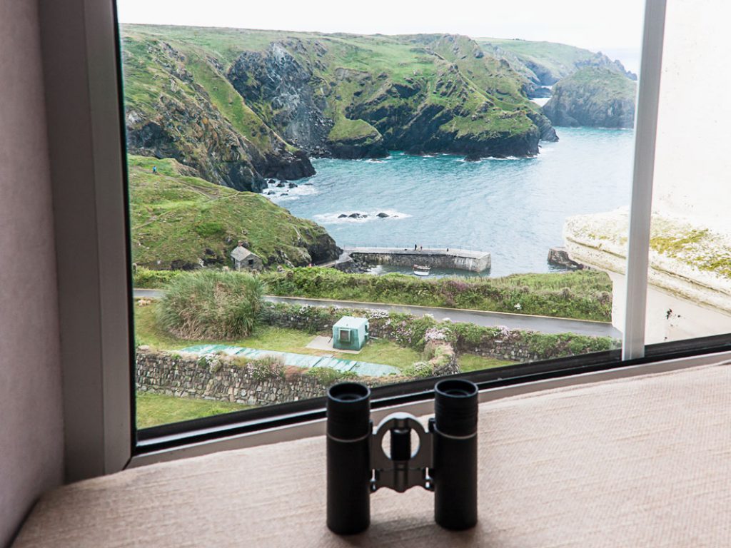 Blick vom Hotelfenster in Mullion Cove