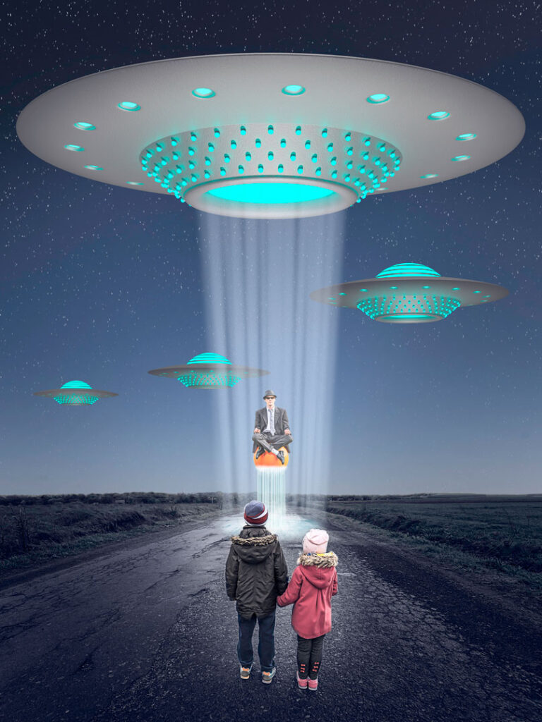 3D-Ufos nach Import in Photoshop