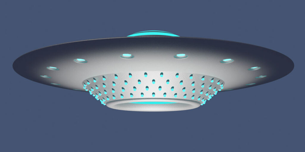 Gerenderte Version des Ufos